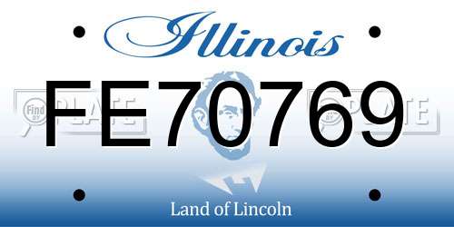 FE70769 Illinois License Plate
