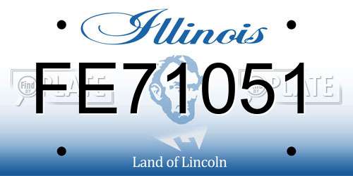 FE71051 Illinois License Plate