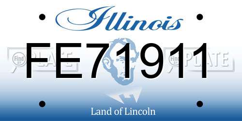 FE71911 Illinois License Plate
