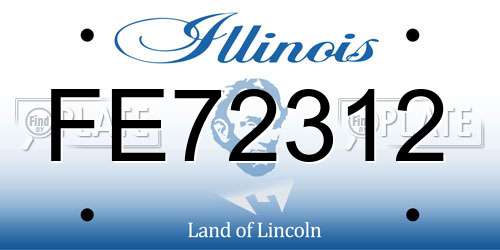 FE72312 Illinois License Plate