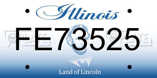 FE73525 Illinois License Plate