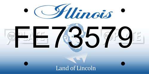 FE73579 Illinois License Plate