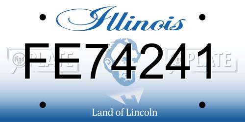 FE74241 Illinois License Plate