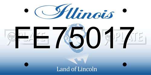 FE75017 Illinois License Plate