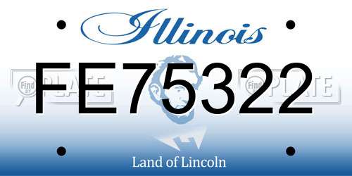 FE75322 Illinois License Plate