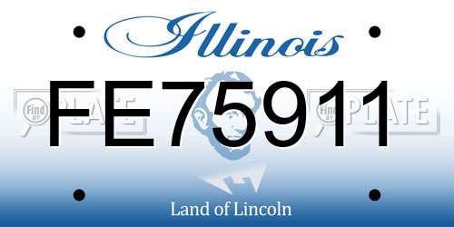 FE75911 Illinois License Plate