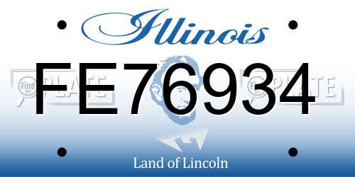 FE76934 Illinois License Plate