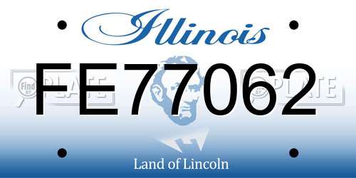 FE77062 Illinois License Plate