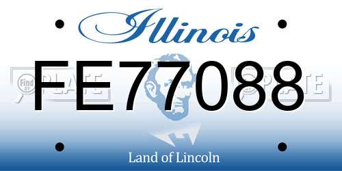 FE77088 Illinois License Plate