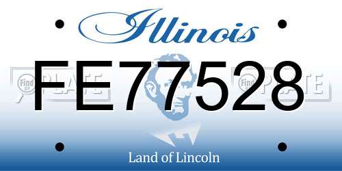 FE77528 Illinois License Plate