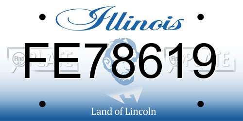 FE78619 Illinois License Plate