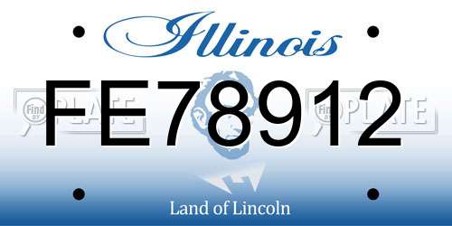 FE78912 Illinois License Plate