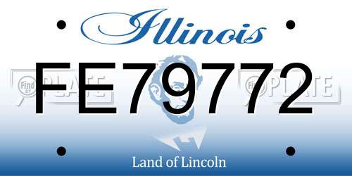FE79772 Illinois License Plate