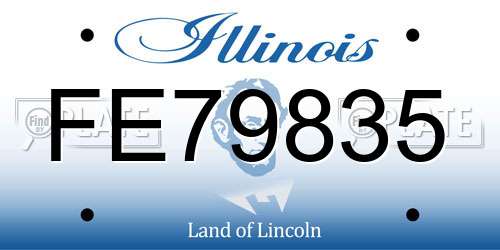 FE79835 Illinois License Plate