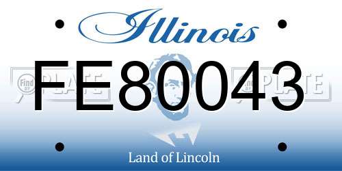 FE80043 Illinois License Plate