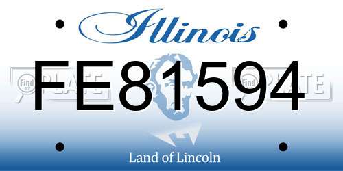 FE81594 Illinois License Plate