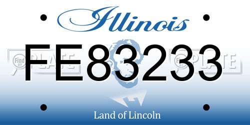 FE83233 Illinois License Plate