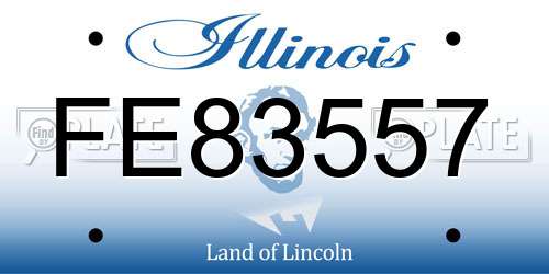 FE83557 Illinois License Plate