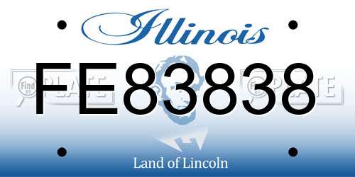 FE83838 Illinois License Plate