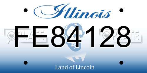 FE84128 Illinois License Plate