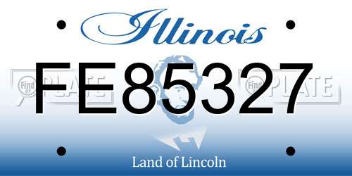FE85327 Illinois License Plate