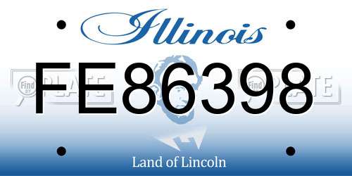 FE86398 Illinois License Plate