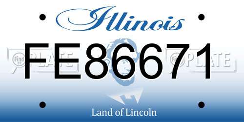 FE86671 Illinois License Plate