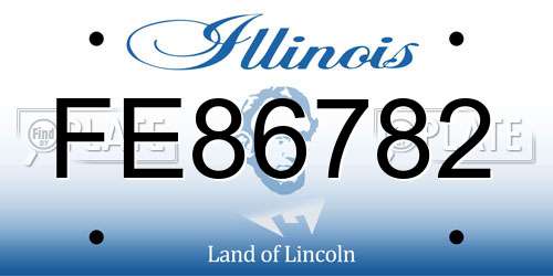 FE86782 Illinois License Plate