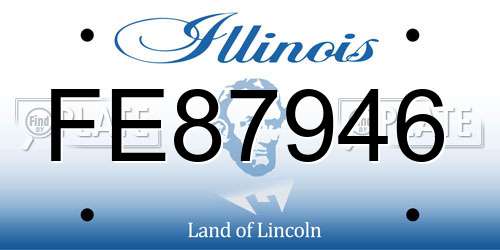 FE87946 Illinois License Plate