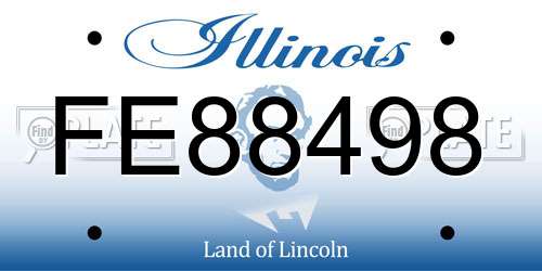 FE88498 Illinois License Plate