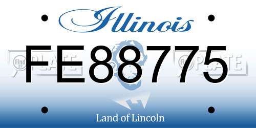 FE88775 Illinois License Plate