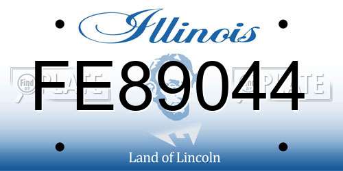 FE89044 Illinois License Plate
