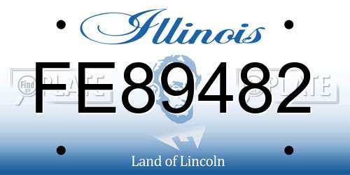FE89482 Illinois License Plate