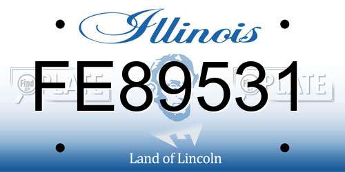 FE89531 Illinois License Plate