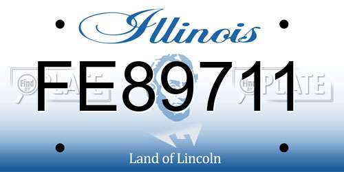 FE89711 Illinois License Plate
