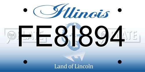 FE8I894 Illinois License Plate