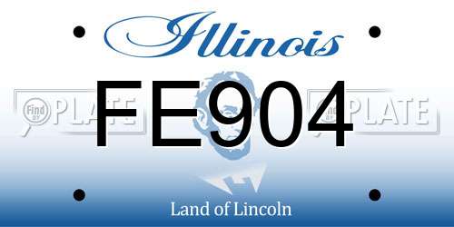 FE904 Illinois License Plate