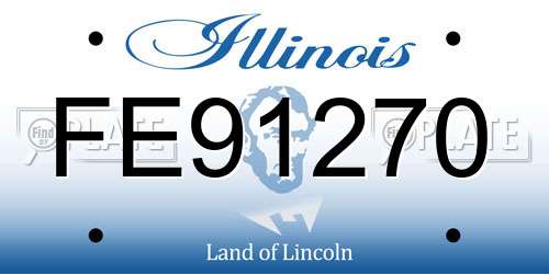 FE91270 Illinois License Plate