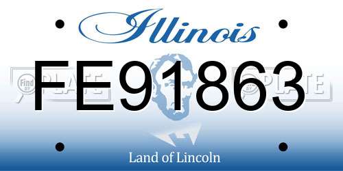 FE91863 Illinois License Plate