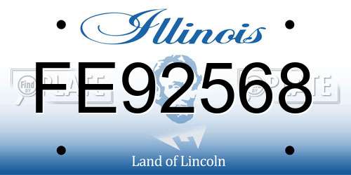 FE92568 Illinois License Plate