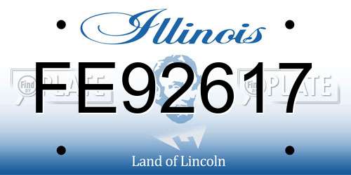 FE92617 Illinois License Plate