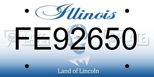 FE92650 Illinois License Plate