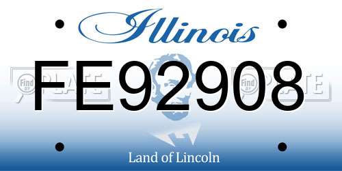 FE92908 Illinois License Plate