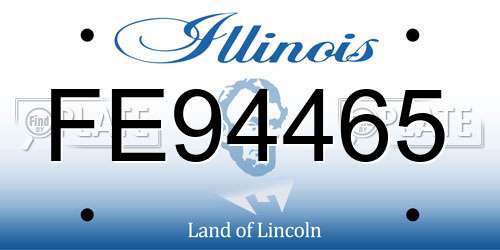 FE94465 Illinois License Plate