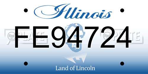 FE94724 Illinois License Plate