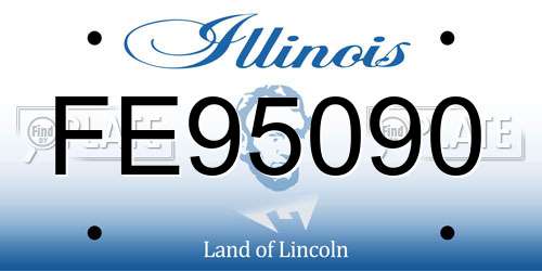 FE95090 Illinois License Plate