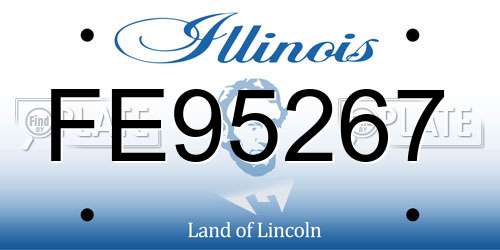 FE95267 Illinois License Plate