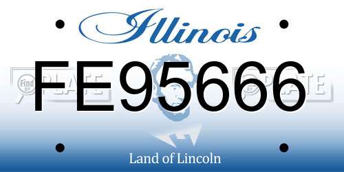 FE95666 Illinois License Plate