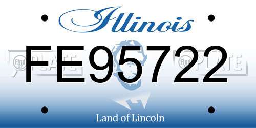 FE95722 Illinois License Plate