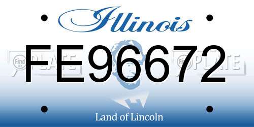 FE96672 Illinois License Plate